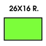 Immagine di Etichette permanenti rette fluorescenti 26x16 conf. 36 pz. verde