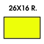 Immagine di Etichette permanenti rette fluorescenti 26x16 conf. 36 pz. giallo