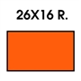 Immagine di Etichette permanenti rette fluorescenti 26x16 conf. 36 pz. arancione