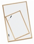 Immagine di Lavagna bianca cancellabile con cornice in legno 45x60