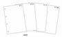 Immagine di Fogli mobili bianchi A4 numerati 1/100 -4fori- retro annullato conf. 100 fogli