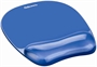 Immagine di Mousepad con poggiapolsi 'Crystal Gel' blu