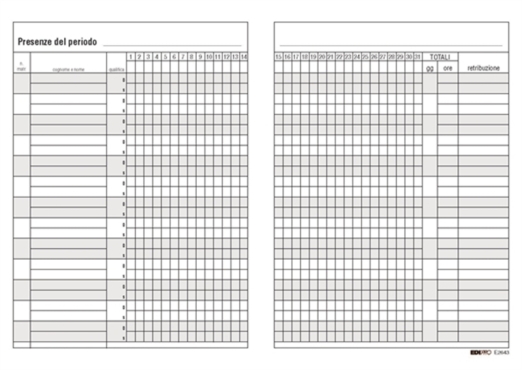 Foglio presenze, Foglio presenze mensile, Registro presenze, Strumento  homeschool stampabile, Organizzazione della classe, Mamma homeschool, PDF  in classe -  Italia