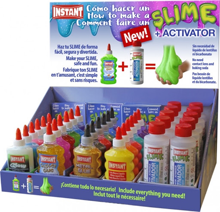 Zetaufficio shop. Colla per Slime Istant Espo 24 Pezzi + 10 attivatore