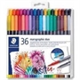 Immagine di PENNA BRUSH DUE PUNTE MARSGRAPHIC STAEDTLER 36 PZ